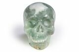 Realistic Green Fluorite Skull #382271-1